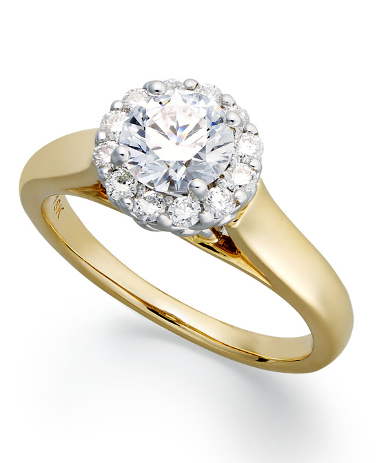 photo of Yellow Gold Multiple Stones Engagement Ring IE2060CTA1