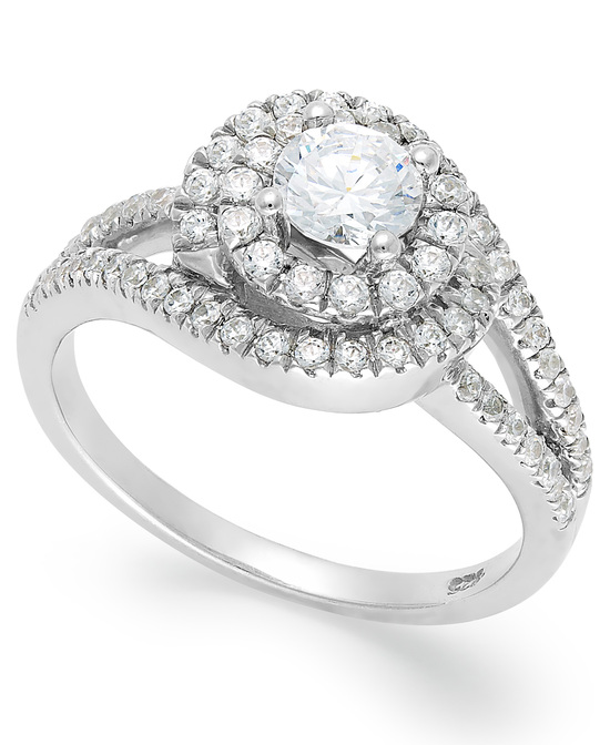 photo of White Gold Multiple Stones Engagement Ring R33308
