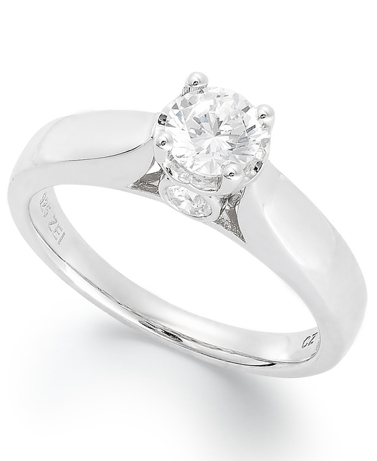 photo of White Gold Solitaire Engagement Ring DOS75SC