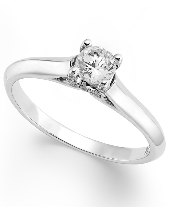 photo of White Gold Solitaire Engagement Ring IE1451CWA1