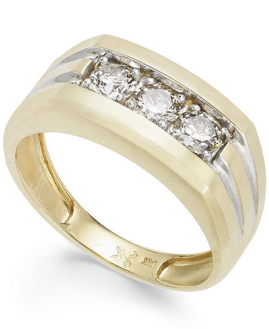 photo of Yellow Gold Multiple Stones Wedding Ring M11545