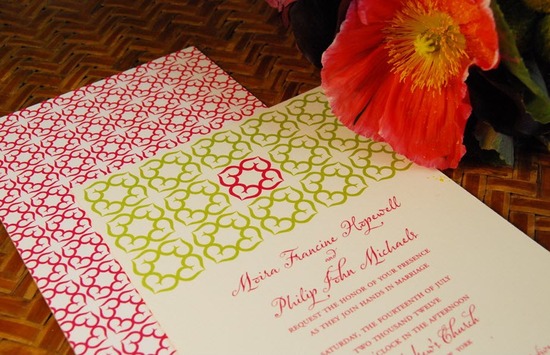 photo of Moira Hearts eco-friendly printable wedding invitations