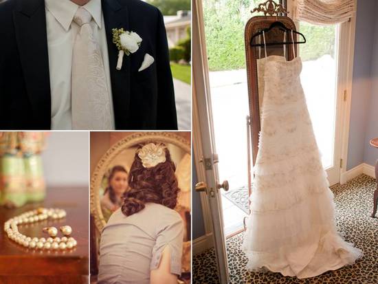 photo of Las Vegas Wedding with Vintage Flair, Soft Wedding Color Palette