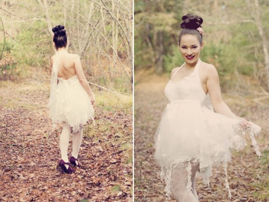 photo of Enchanted Forest whimsical wedding dress by Angels Bridal Boutique