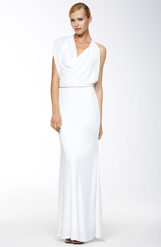 photo of BCBGMAXAZRIA Drape Bodice Knit Gown