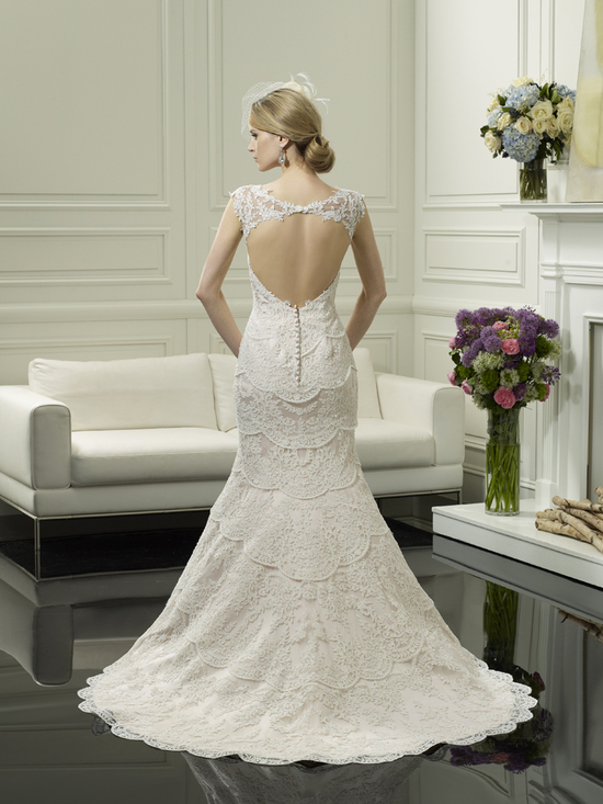 photo of Scalloped lace wedding gown from Moonlight Couture