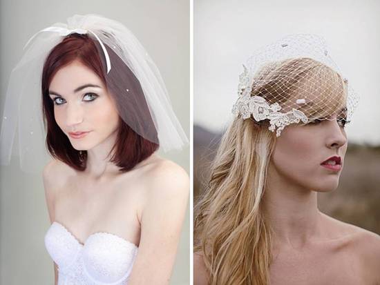 Romantic handmade bridal veils