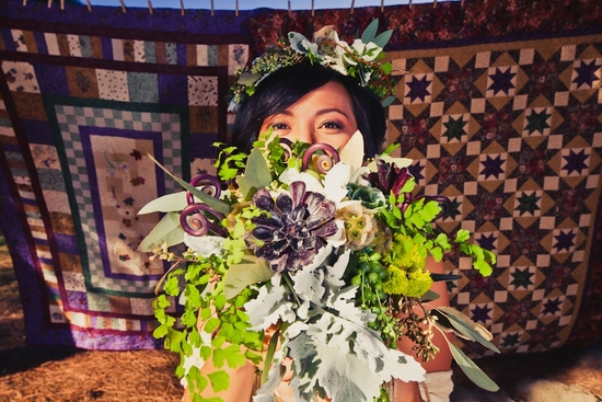 photo of Outdoor California Wedding: Bohemian Influences, Bob Dylan Cool