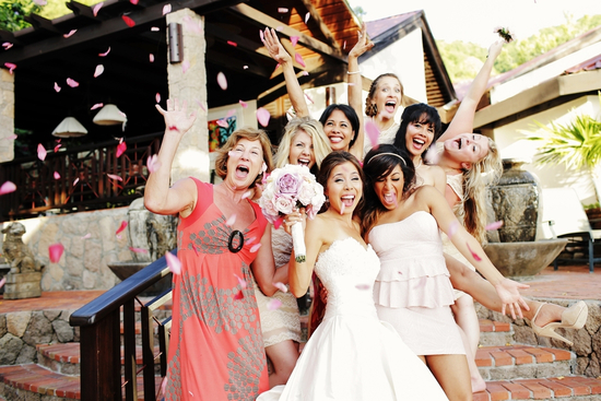 Fun destination wedding party