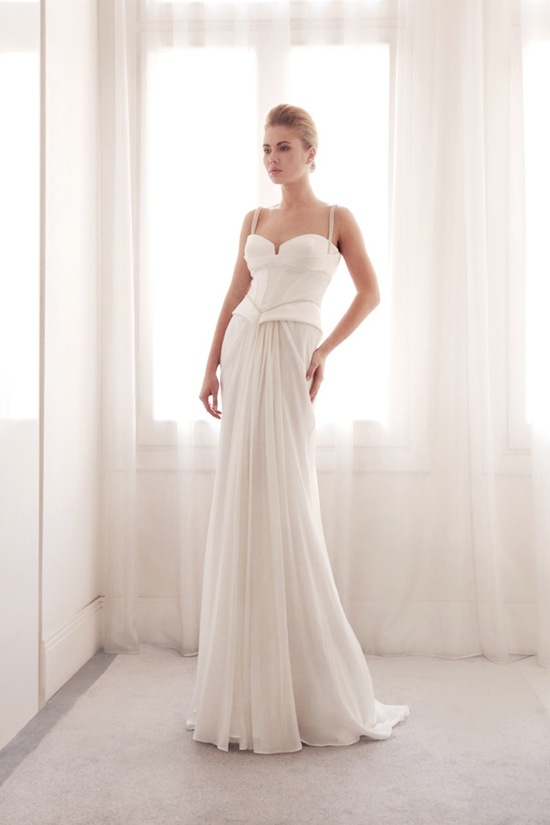 photo of Peplum wedding gown by Gemy Bridal