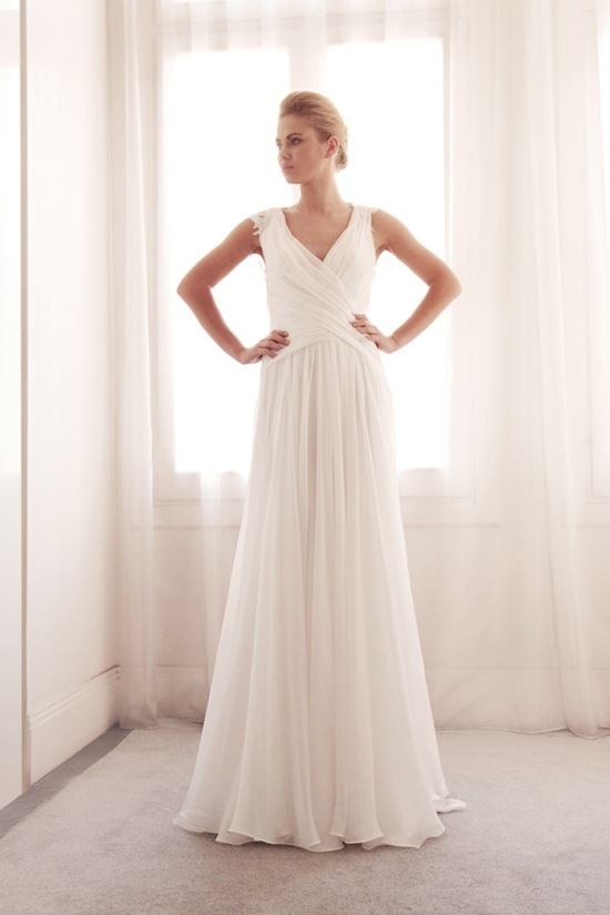 photo of Wrap wedding gown by Gemy Bridal