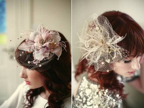 photo of Bridal Veils and Hair Accessories Inspired by Eras Past: Lo Boheme
