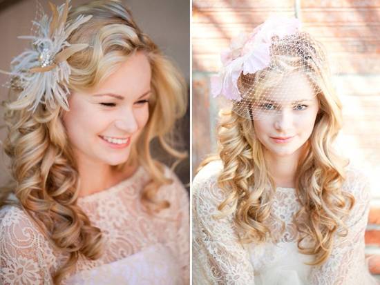 photo of Bridal Veils and Hair Accessories Inspired by Eras Past: Lo Boheme