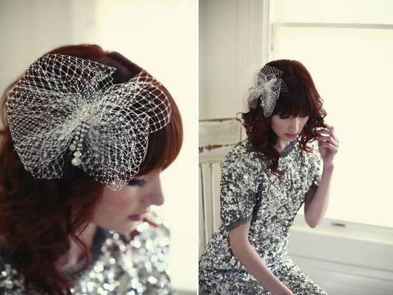 photo of Bridal Veils and Hair Accessories Inspired by Eras Past: Lo Boheme