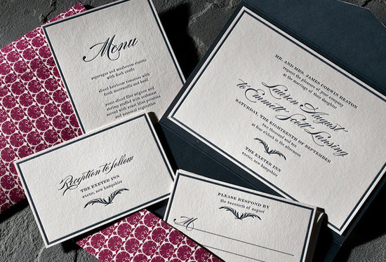 photo of Stunning Sustainable Letterpress Wedding Invitations