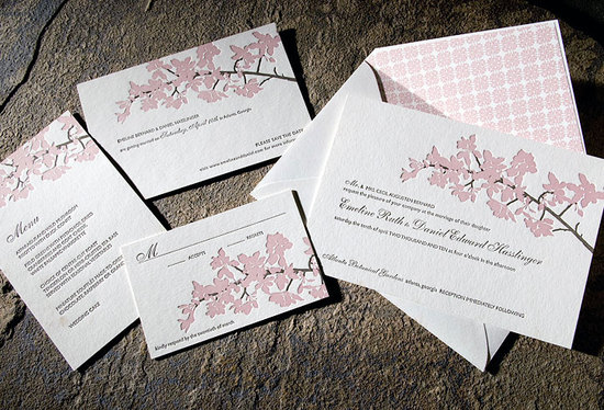 photo of Stunning Sustainable Letterpress Wedding Invitations