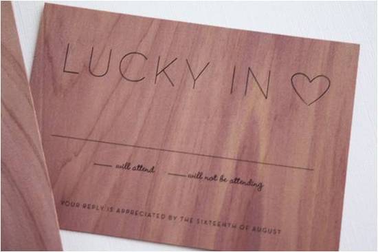 photo of Red ceder wood save-the-dates by baumbirdy