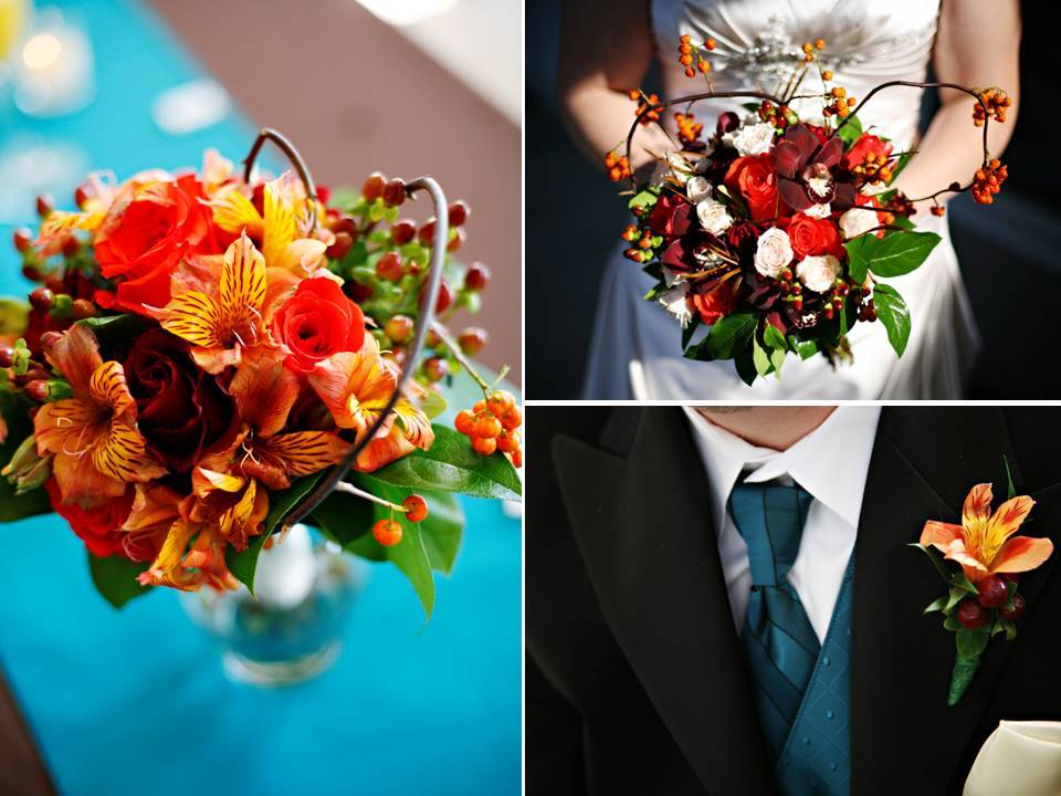 Outdoor-fall-wedding-in-tennessee-sunday-wedding-ceremony-brunch-bright-wedding-flowers.full