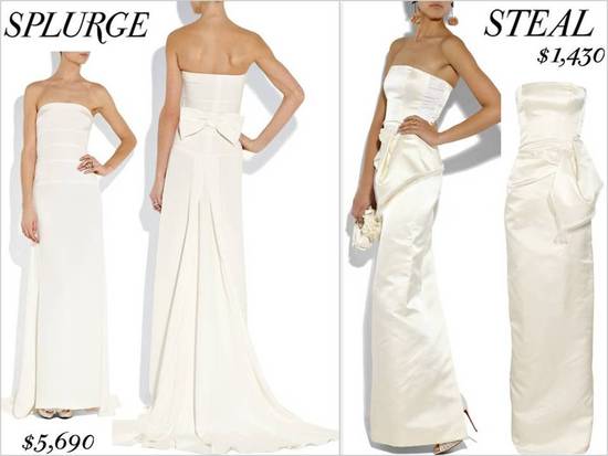 photo of Splurge vs. Steal Bridal Style- Wedding Dresses, Shoes, Accessories