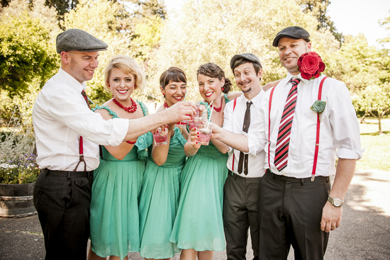photo of The Hipster Wedding Playbook in Turquoise and Red