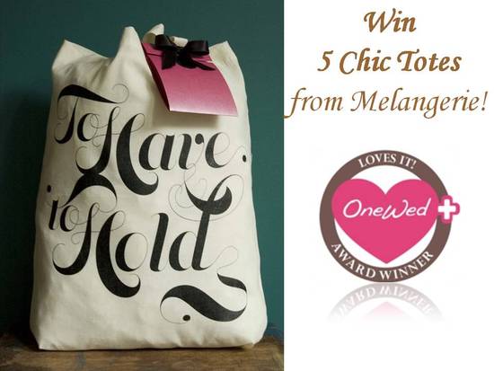 photo of Melangerie- Tie the Knot & To Have and To Hold chic tote bags for the bride & her bridesmaids