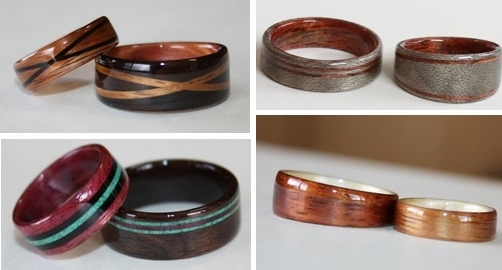 photo of Green Wedding Ideas from Recycled Bride: Wooden Wedding Bands