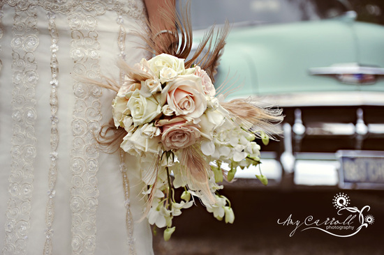 photo of Romantic garden wedding sprinkled with vintage chic