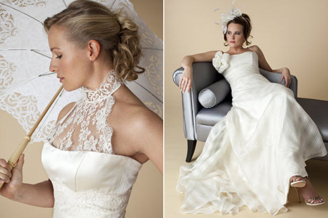 Vintage-chic-bride-holds-white-lace-parasol-lace-halter-wedding-dress.full