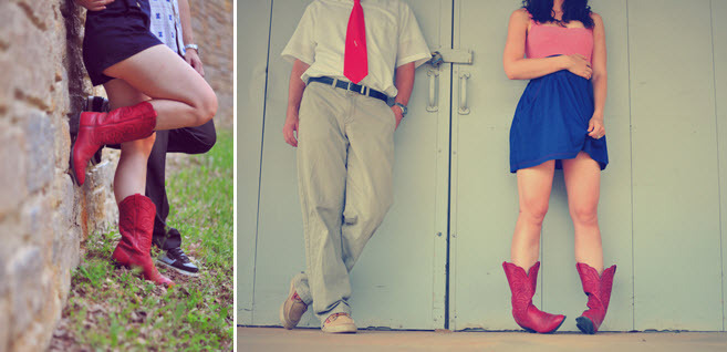 Hillary-mercer-casual-hipster-engagement-photos-red-cowboy-boots-bride-groom-pose-1.full