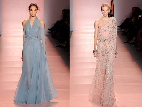 photo of Plunging Necklines, Slinky Silhouettes, High-Fashion Bridal Inspiration from Jenny Packham