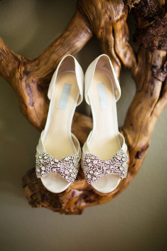 Gorgeous Bridal Shoes with Blingy Bows