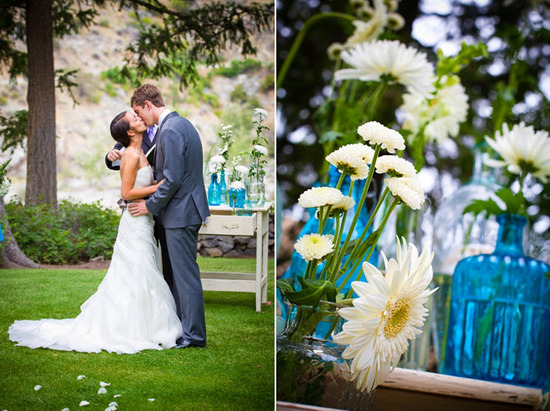 photo of Real Wedding Inspiration: Rustic Country Wedding With A Cool Color Palette