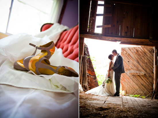 photo of Real Wedding Inspiration: Rustic Country Wedding With A Cool Color Palette