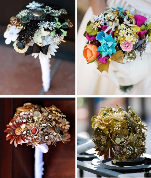 photo of Earth-friendly Bridal Bouquets from Recycled Bride