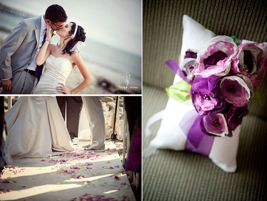 photo of Real Wedding Inspiration: Amethyst, Lilac, and Plum Southern California Wedding