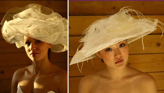 Chic bridal style- the Picture Hat, perfectly paired with almost any wedding dress silhouette