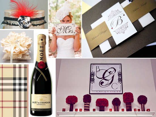 photo of Burberry-inspired DIY wedding