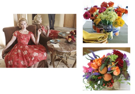 photo of Wedding Flower Friday: Mad Men Inspired Retro Wedding Flowers