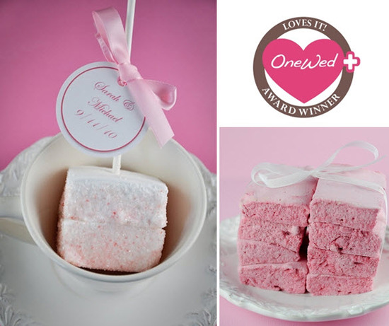 photo of Delicious and girly bridal shower favors- custom s'mores treats