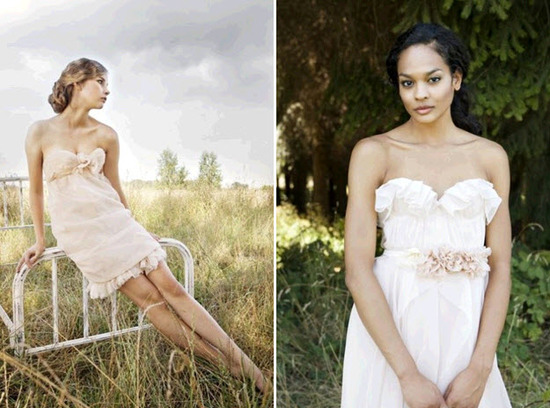 Flirty strapless dresses by Etsy designer Sarah Seven