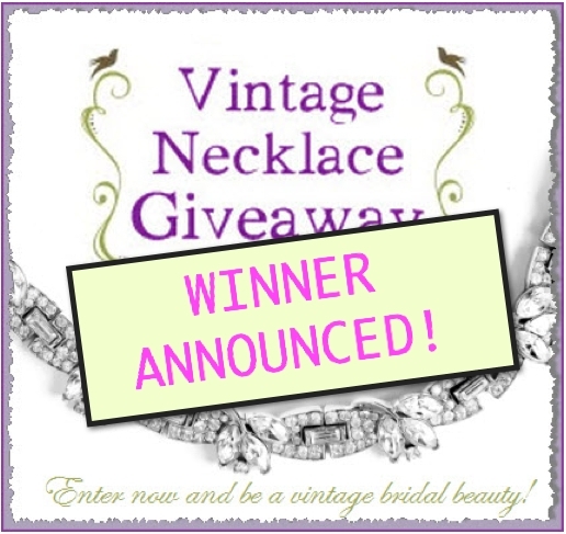 The winner of our Vintage Necklace Giveaway has been selected!!
