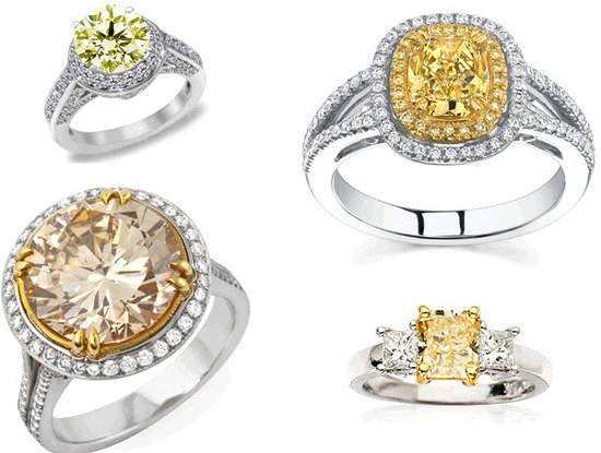 photo of Hollywood Style Trend Report: Engagement Rings- Colored Gemstones, Platinum Settings
