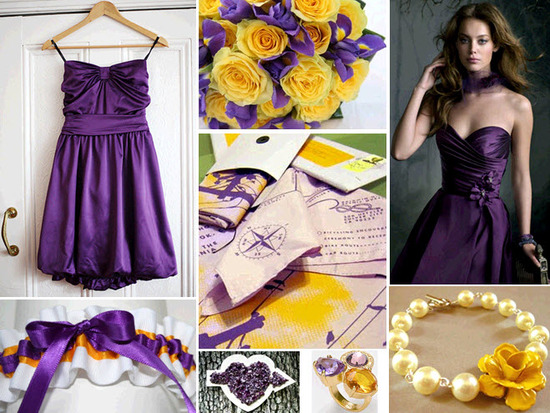 photo of NBA Finals Fun: LA Lakers Inspired Purple, Gold And Yellow Wedding!
