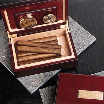 photo of Affordable Father's Day gift idea 5: Personalized Cherry Wood Humidor