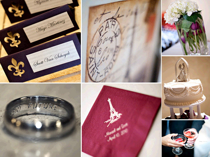 Purple-wine-parisian-chic-wedding-eiffle-tower-cocktail-napkins-purple-tulip-centerpieces.full
