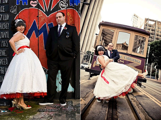 photo of Bride Chic: Donna And Matt's Valentine Themed Retro Wedding