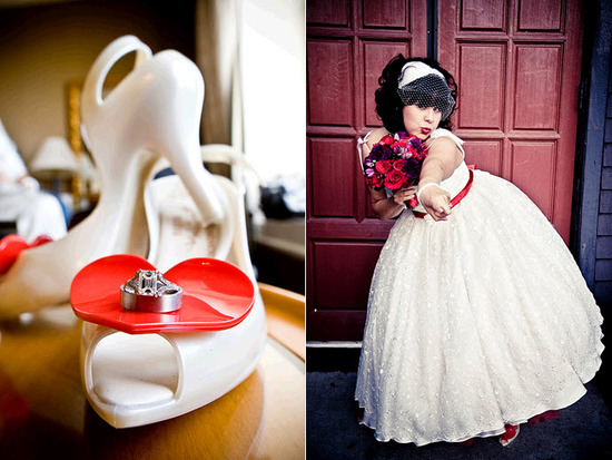 photo of Bride Chic: Donna And Matt's Valentine Themed Retro Wedding