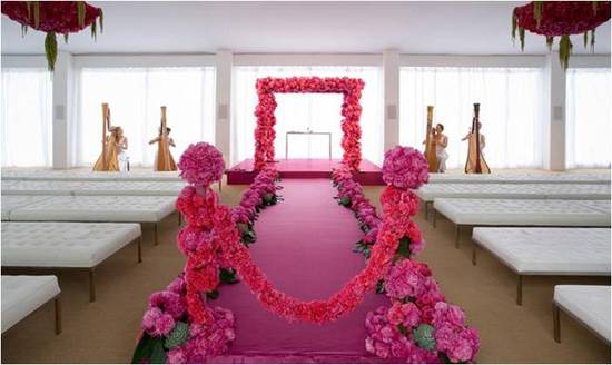 photo of Wedding Flower Friday: Pink Monochromatic Pave Style Floral Arrangements