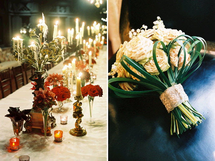 Long-wedding-reception-table-adorned-with-red-rose-centerpieces-and-antique-candelabras-candlelight-ivory-bridal-bouquet.full
