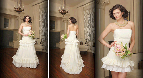 photo of TWO knockout wedding day looks without the 2nd dress!